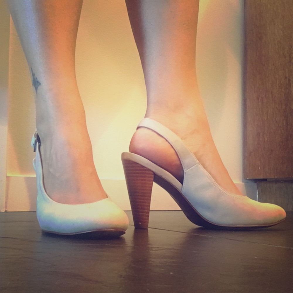 Cole Haan suede slingbacks